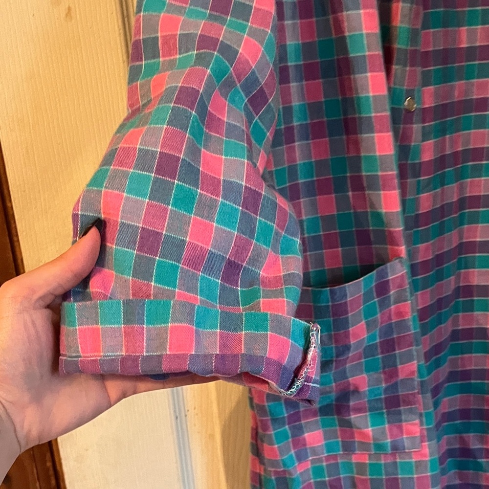 Colorful Plaid Button-Up - Picture 4 of 8